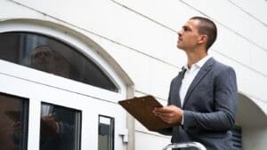a Person Inspecting a House Taking Notes and Pictures | Ottawa Property Shop